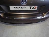 Volkswagen Polo (15–) Накладка на задний бампер (лист зеркальный)