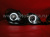 Lexus GS300, GS400, GS430, Toyota Aristo (97-05) фары передние линзовые черные со светящимися ободками, под ксенон, комплект 2 шт.