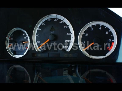 Mercedes W202 C class (95-00) светящиеся шкалы приборов - накладки на циферблаты панели приборов, дизайн № 1